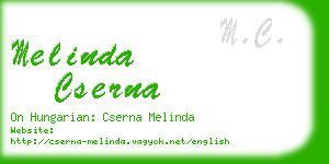 melinda cserna business card